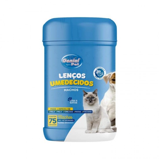 LENCO UMEDECIDO MACHOS 75 UNIDADES (GENI